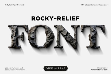 Rocky Relief Font