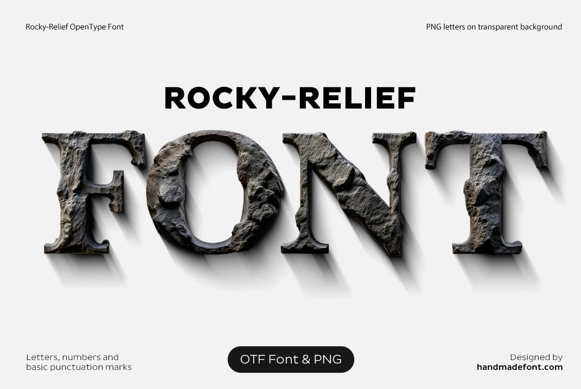Rocky Relief Font
