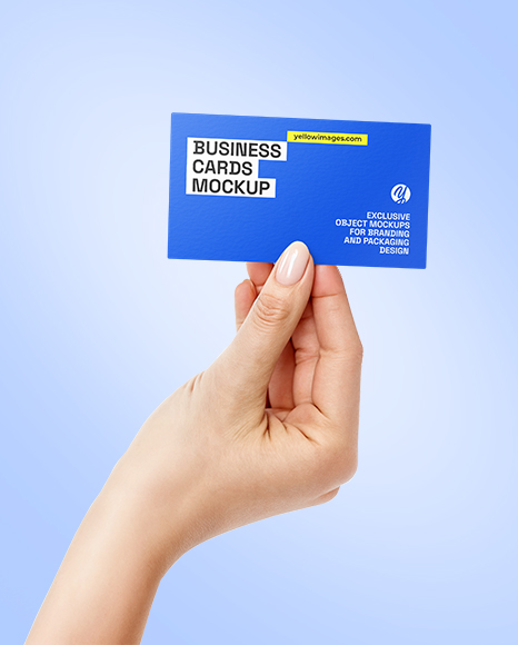 Business Card in a Hand Mockup