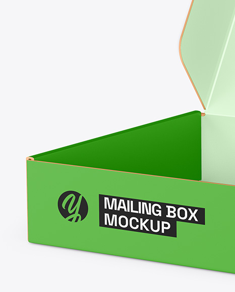 Opened Paper Mailing Box Mockup