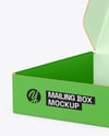 Opened Paper Mailing Box Mockup