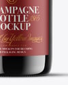 Dark Glass Champagne Bottle Mockup