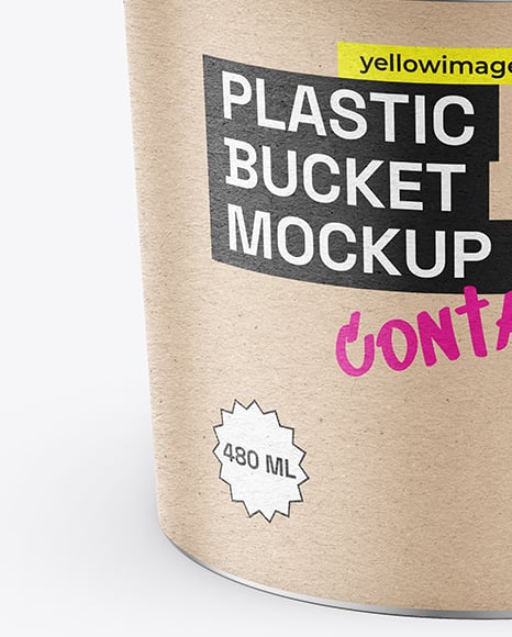 Matte Metallic Bucket Mockup