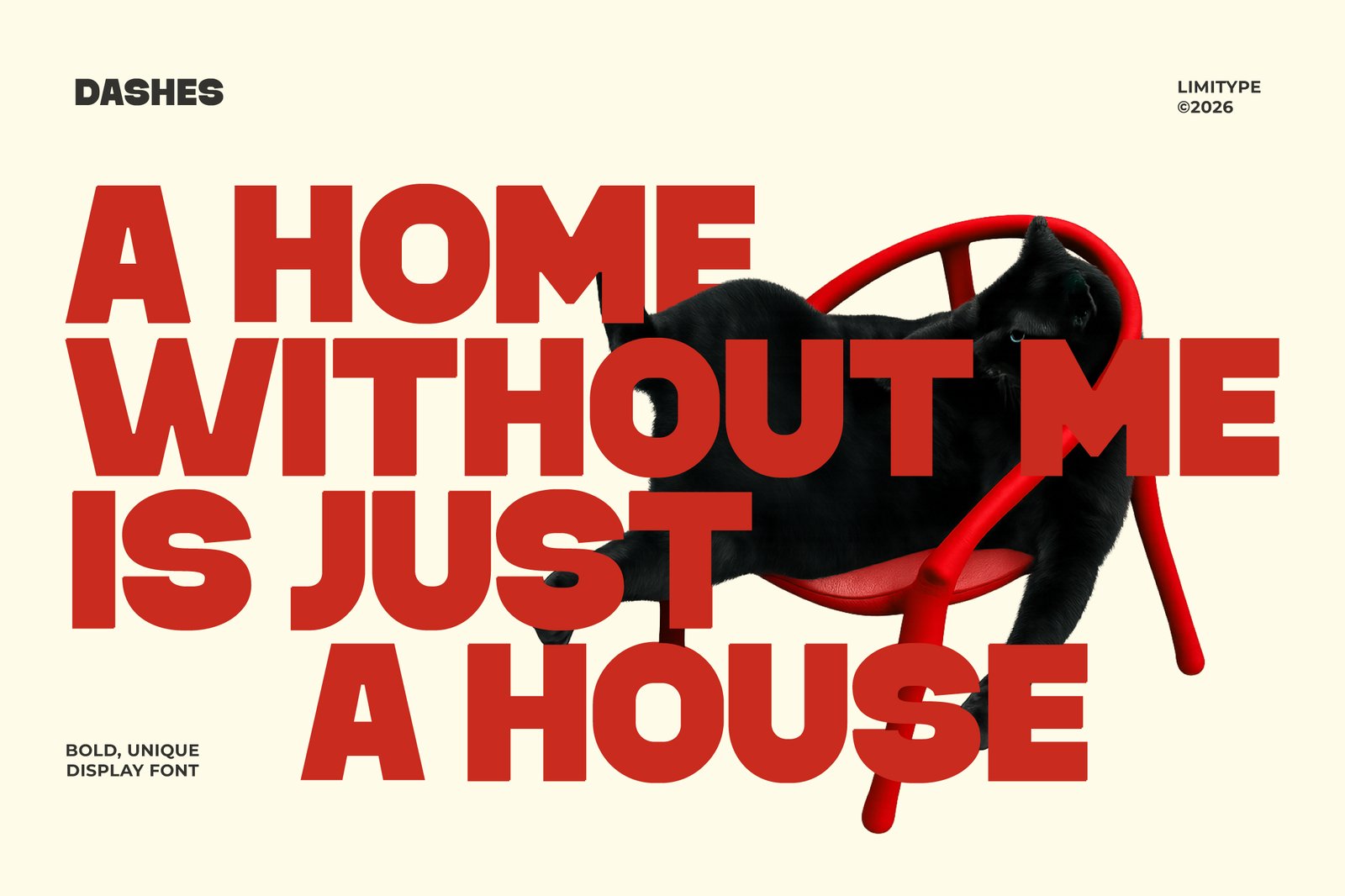 Dashes - Bold Font