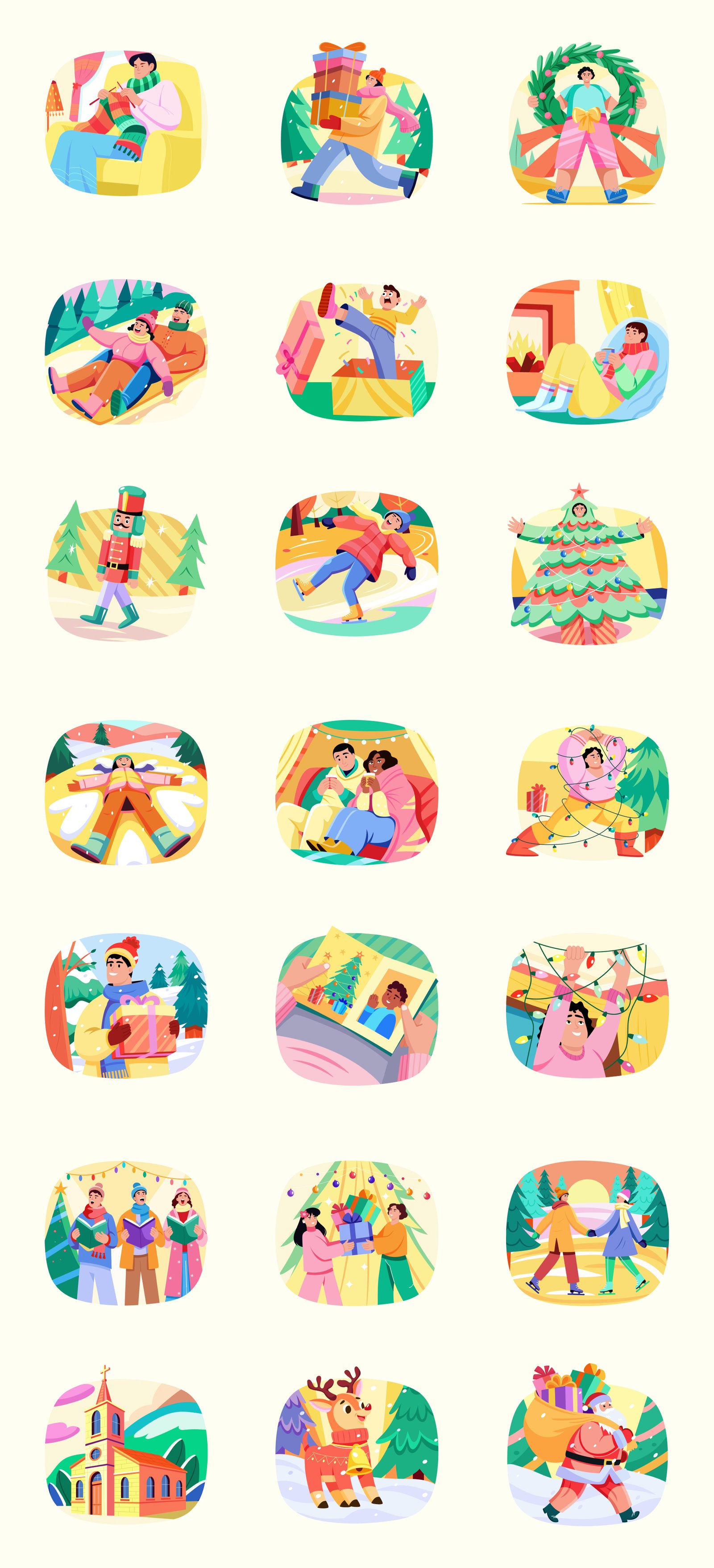 Christmas Illustration Art Set