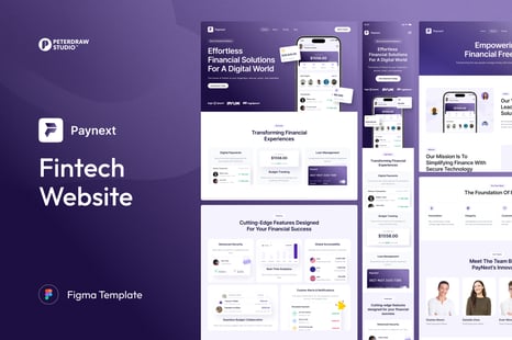Paynext - Fintech Website - UX & UI Kits