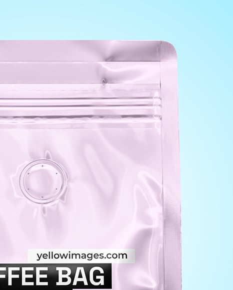 Glossy Metallic Coffee Package Mockup
