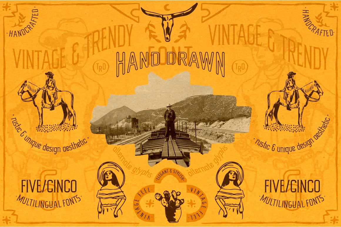New Mexico southwestern rustic font