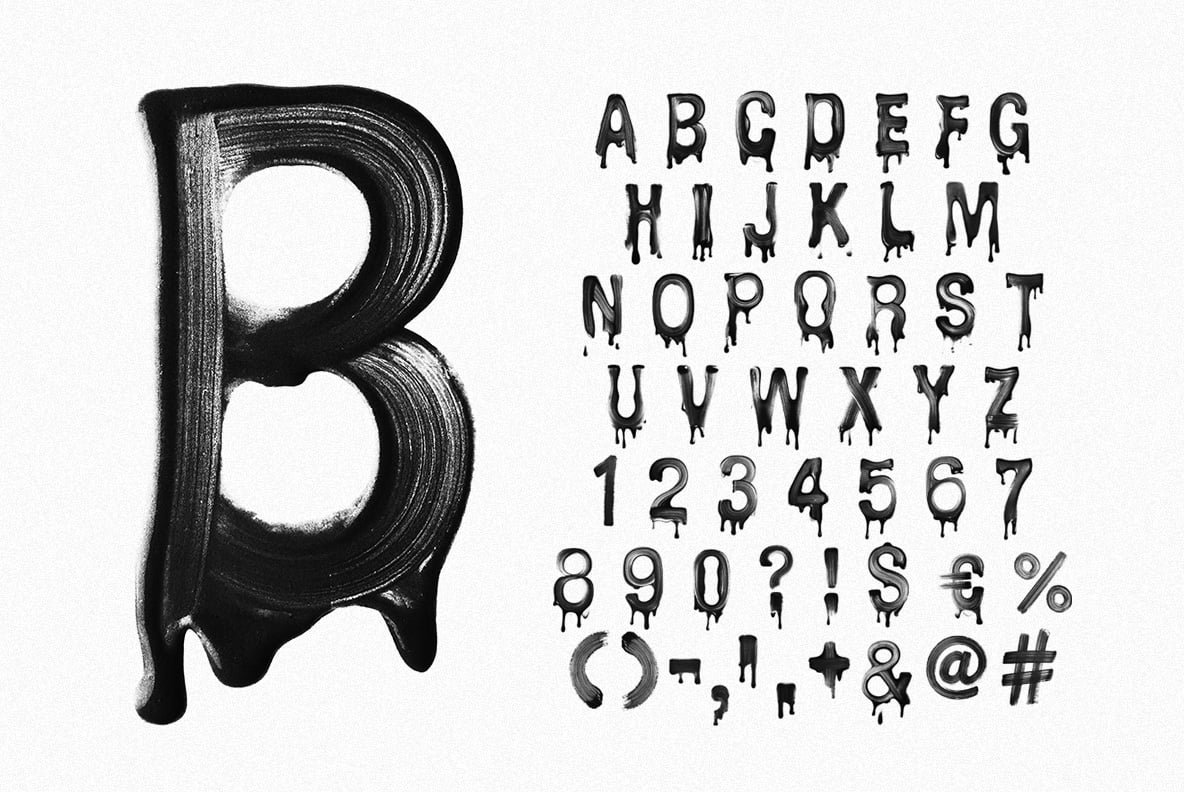 Melt Black Paint Font