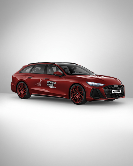Sportback Car Mockup - Half Side View