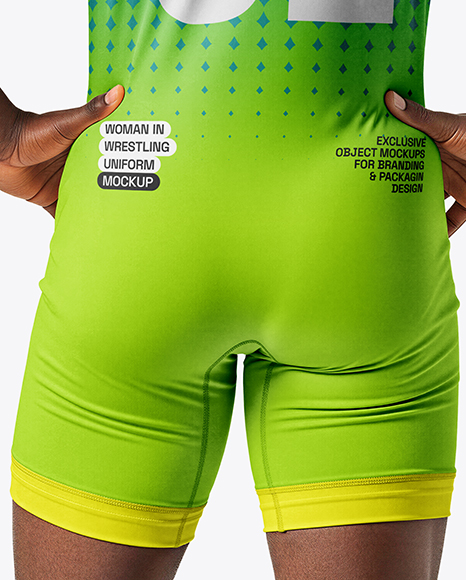 Afro-American Man Wearing Wrestling Uniform Mockup