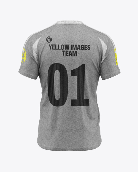 Heather T-Shirt Mockup - Back View