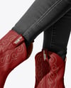 Cowboy Boots on Women's Legs Mockup
