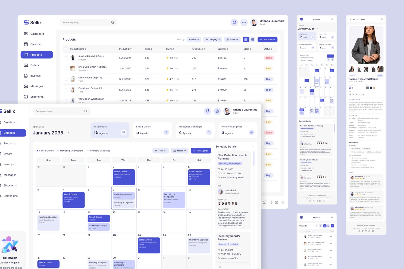 Sellix – Sales Management Dashboard UI Figma Template