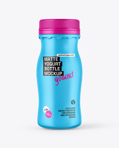 Matte Yogurt Bottle Mockup