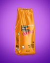 Glossy Coffee Bag Mockup - Half Side view