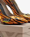 Glossy Stilettos on Shoe Box Mockup