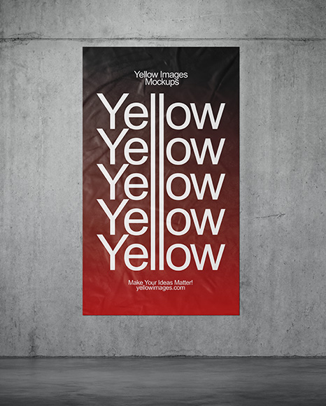 Poster on Concrete Wall Mockup