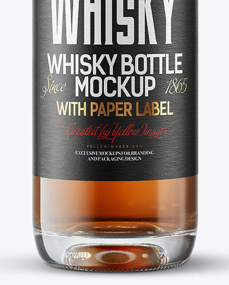 Whiskey Bottle with Cork Mockup