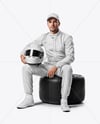 Man Wearing Racing Kit Mockup