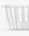 Clear Plastic Food Container in Paper Sleeve Mockup