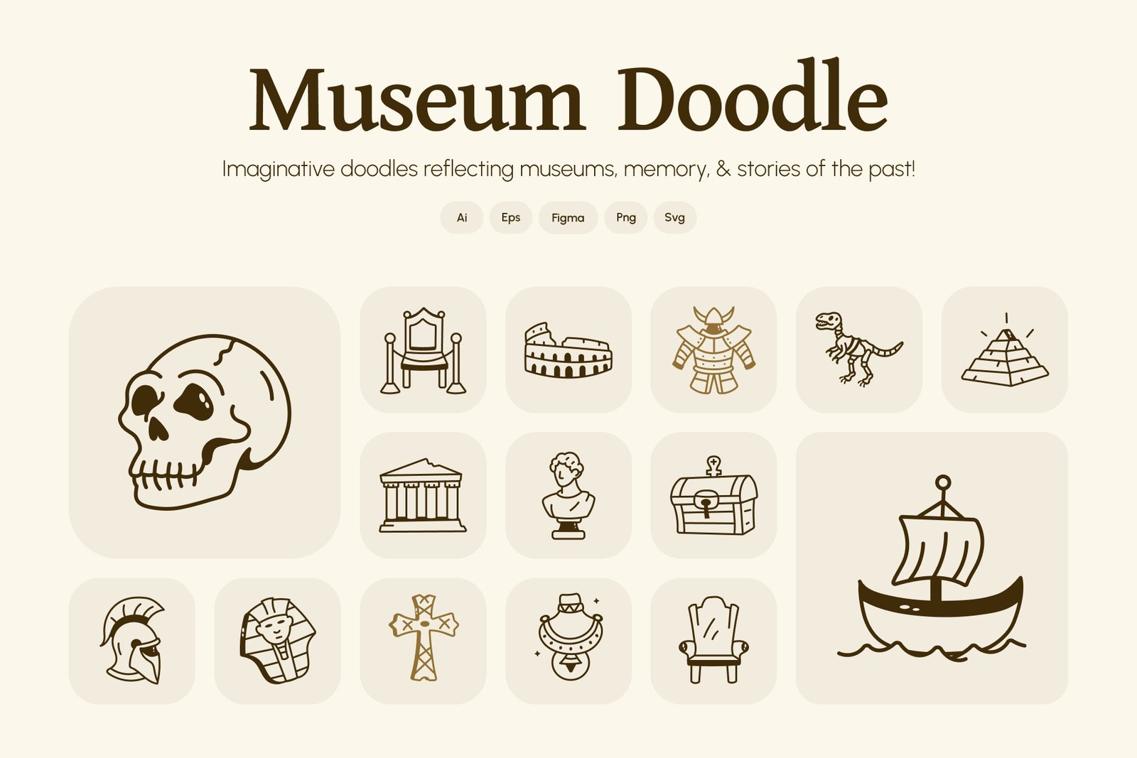 Doodle Museum Icon Set