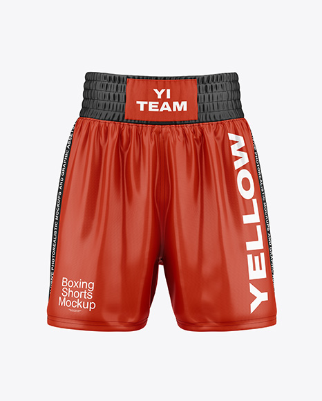 Boxing Shorts Mockup - Front View - Tea+Box+Mockup+Front+View