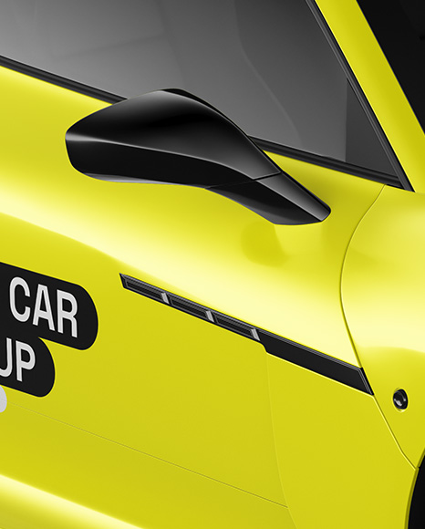 Sport Car Mockup - Front Half Side View