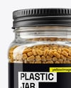 Plastic Jar with Fenugreek Seeds Mockup