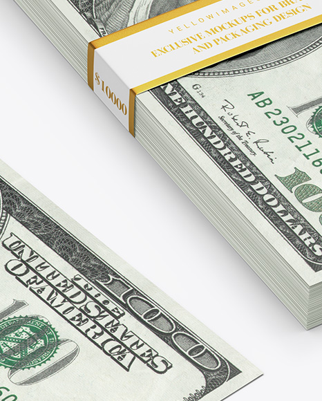Money Stack and Banknote Mockup