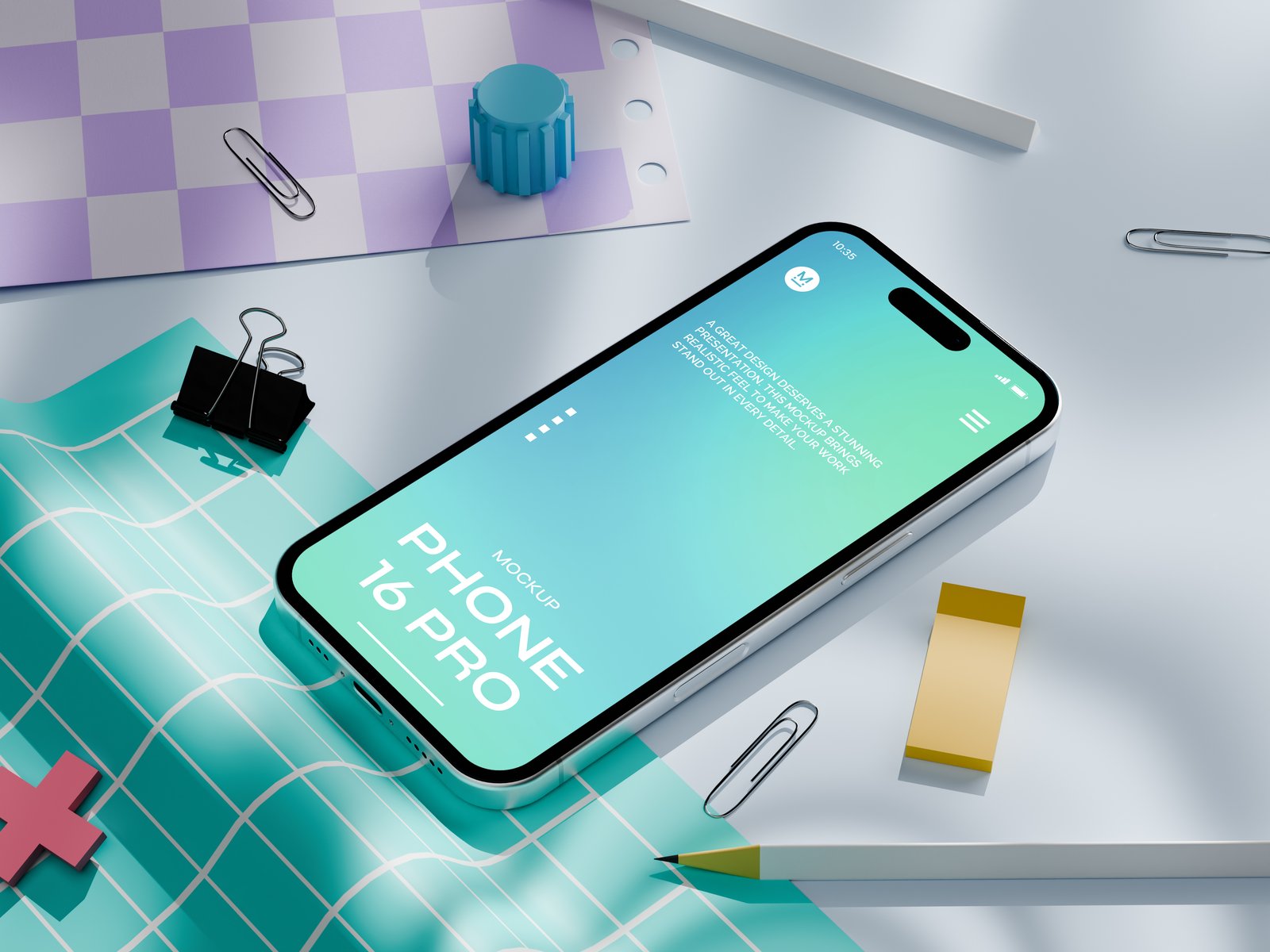 Stylish Phone 16 Pro Mockup