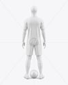 Training Short Sleeve Full Soccer Kit Mockup - Back View