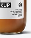 Glass Jar with Beef Bone Broth Mockup