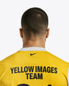 Soccer Player Wearing Jersey and Shorts Mockup