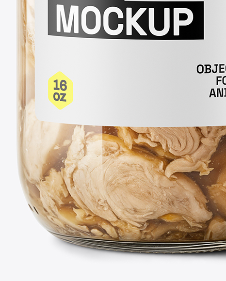 Canned Chicken Jar Mockup