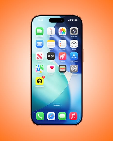 iPhone 17 Pro Max Cosmic Orange Mockup