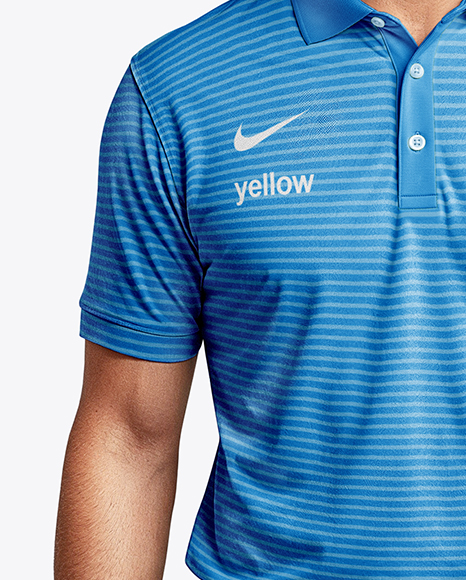 Man Wearing Golf Shirt and Chinos Mockup