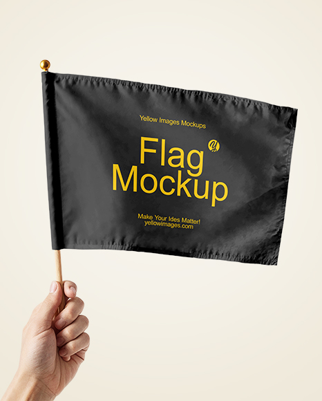 Flag in a Hand Mockup