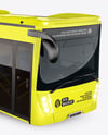 City Bus Mockup - Front Half Side View