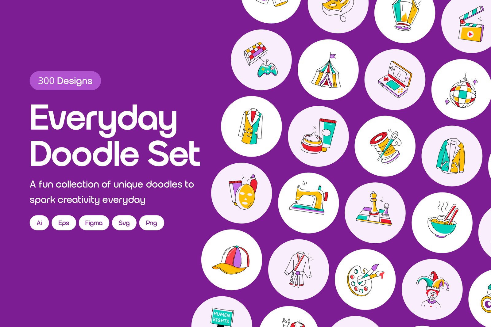 Everyday Doodle Icons Bundle