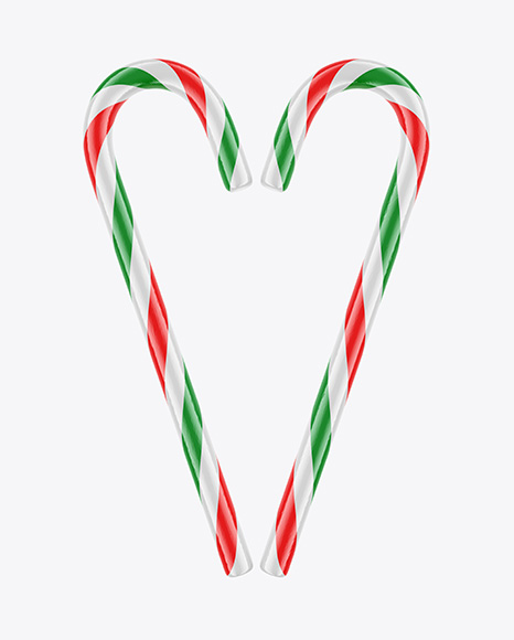 Two Candy Canes Mockup