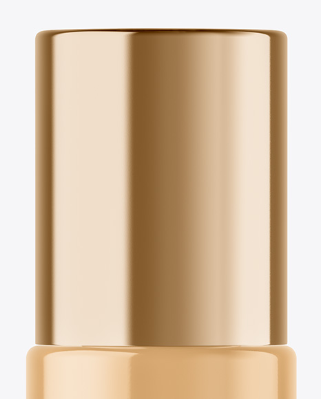Clear Glass Cosmetic Bottle with Pump Mockup