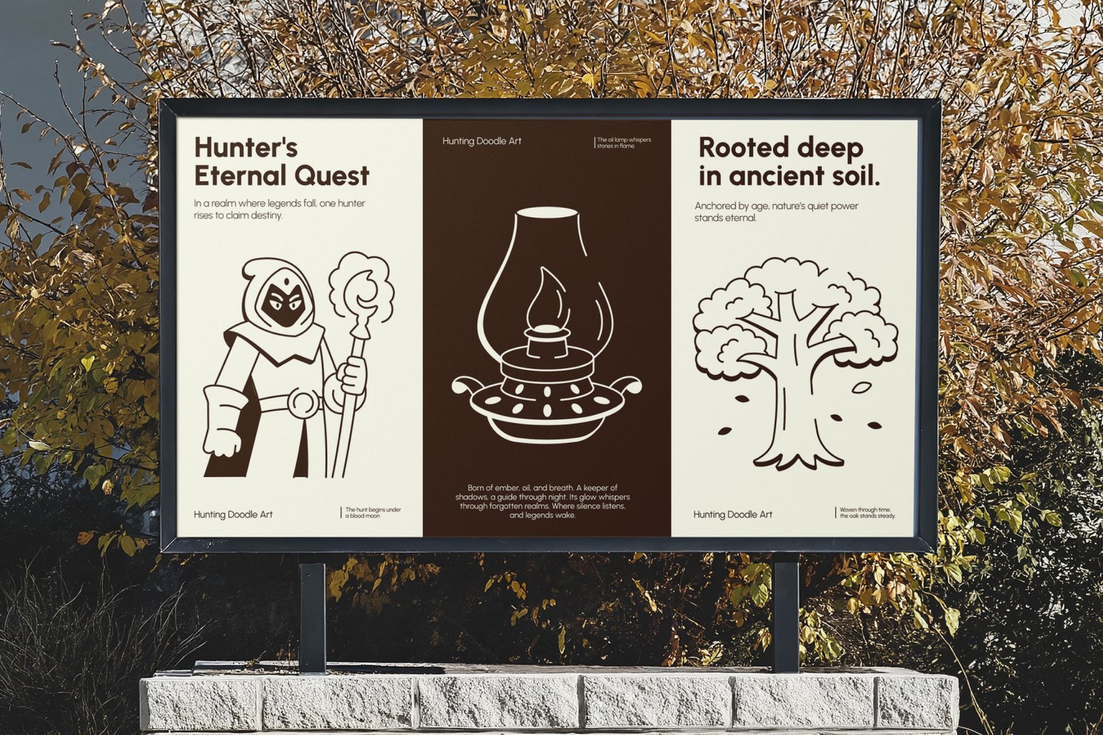 Hunting Doodle Art Set