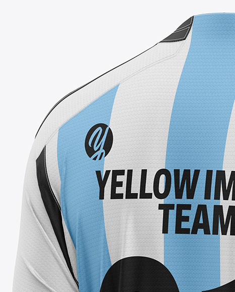Soccer Kit Mockup - Back Half Side View