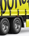 Semi Trailer Truck Mockup - Back Half Side View
