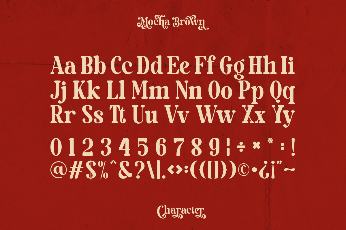 Mocha Brown - Unique Retro Font