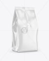 Glossy Coffee Bag Mockup – Half Side view