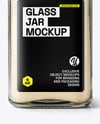 Square Glass Jar with Garlic Powder Mockup