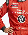 Man Wearing Racing Kit With Helmet Mockup