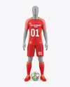 Training Short Sleeve Full Soccer Kit Mockup - Front View